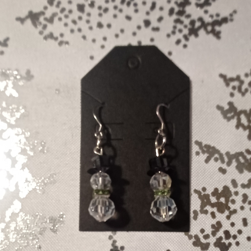 Snowman Earrings New Handmade